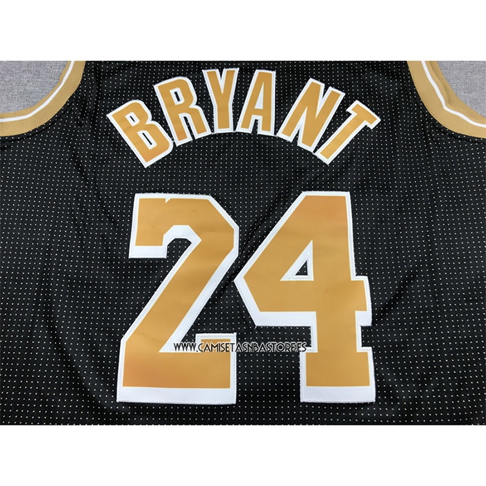 Kobe Bryant NO 24 Camiseta Los Angeles Lakers Select Series Oro Negro